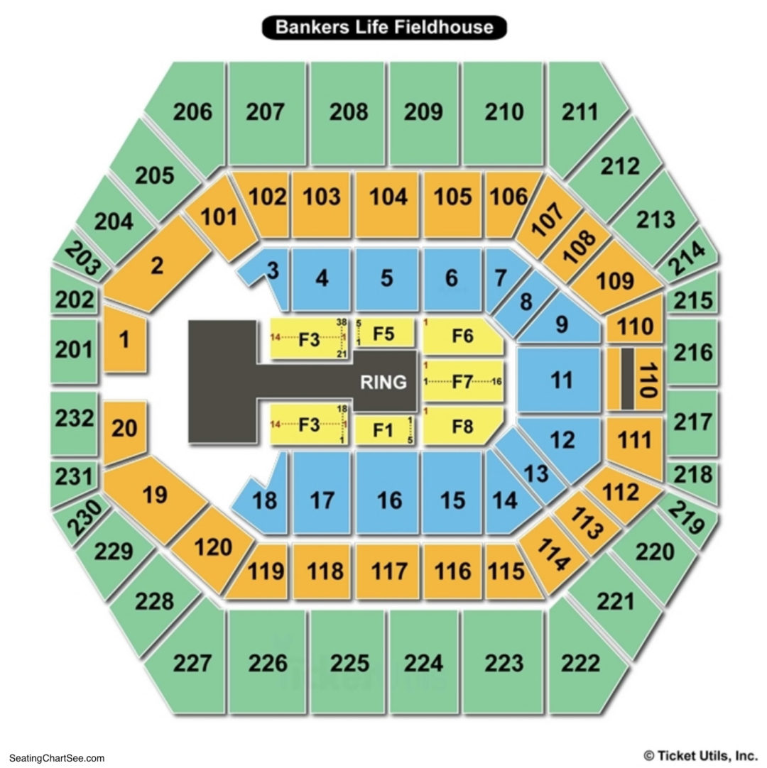 Bankers Life Fieldhouse Seating Chart Cabinets Matttroy