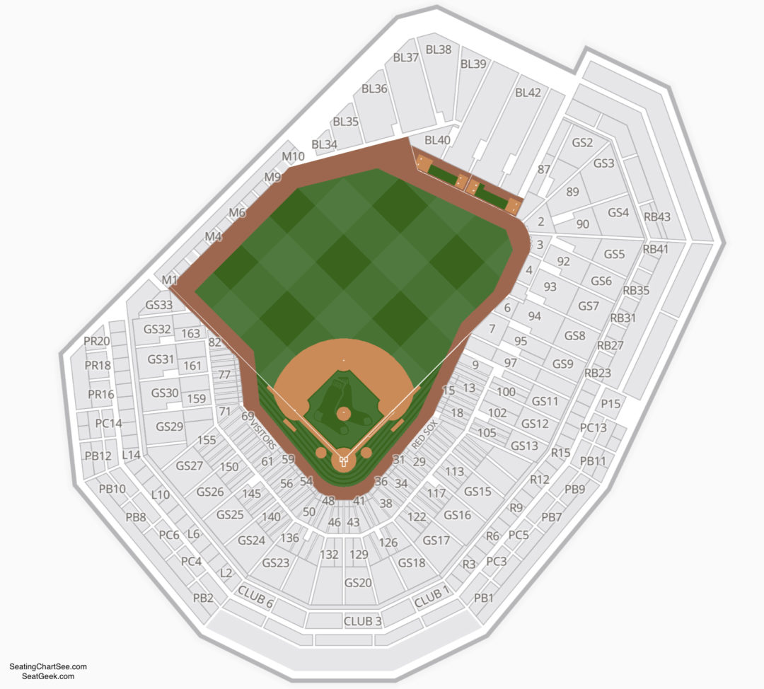 Fenway Park Seating Chart & Map
