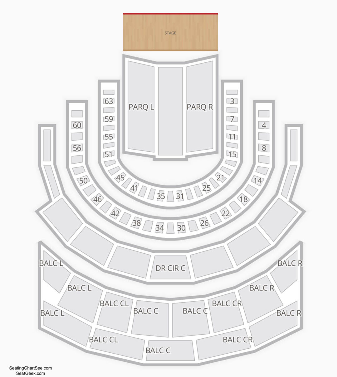 Sheldon Concert Hall Seating Chart