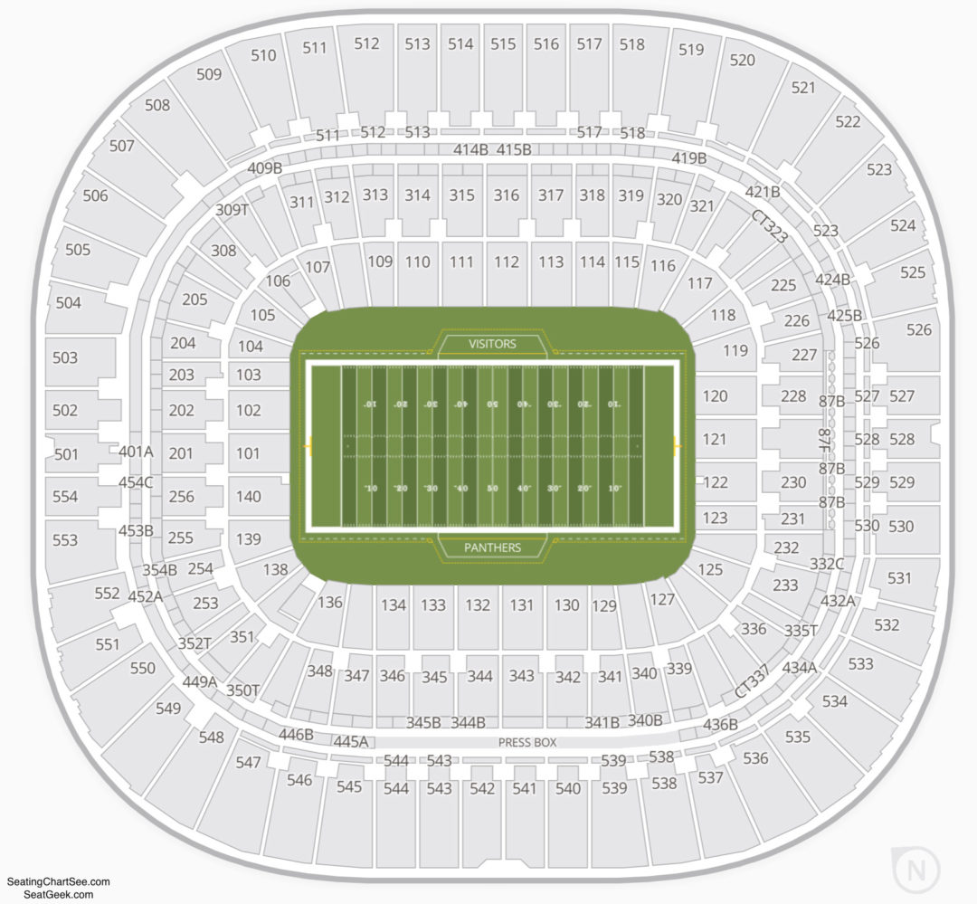 Bank Of America Stadium Seating Chart Seating Charts And Tickets