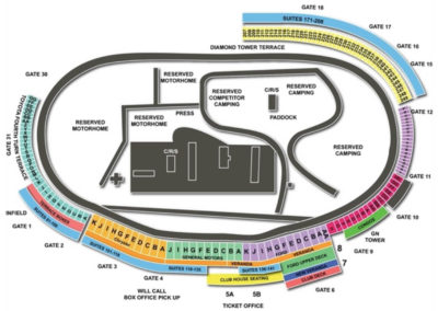 Charlotte Motor Speedway Seating Chart Main Map
