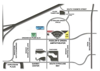 Fiddlers Green Amphitheatre Parking Lots