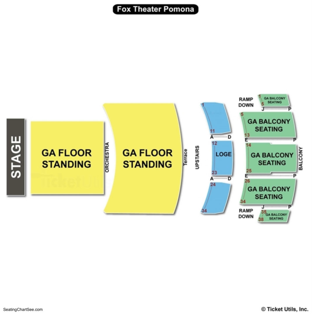 Fox Theater Pomona Seating Chart Seating Charts & Tickets