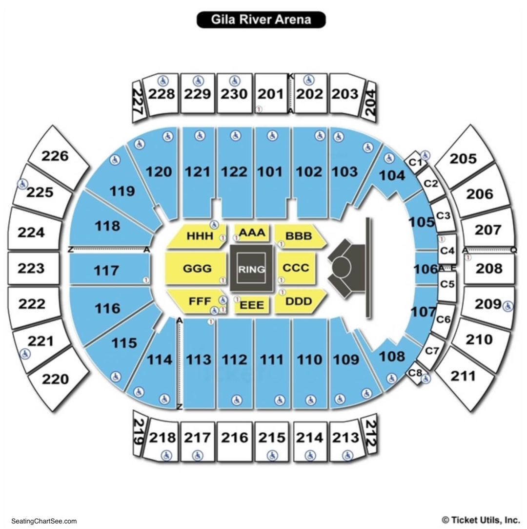 seating map for gila river casino