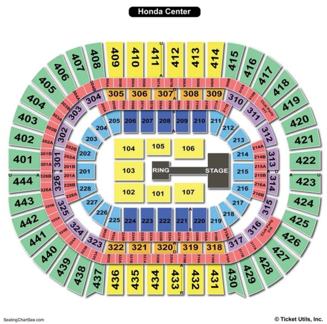 Honda Center Seating Chart Seating Charts & Tickets