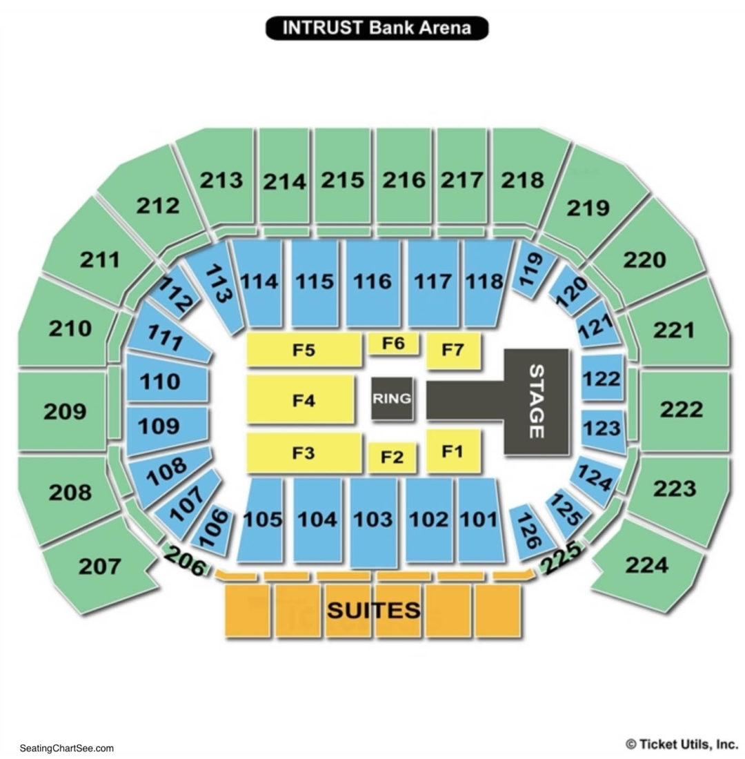 Intrust Bank Arena Seating Chart With Seat Numbers