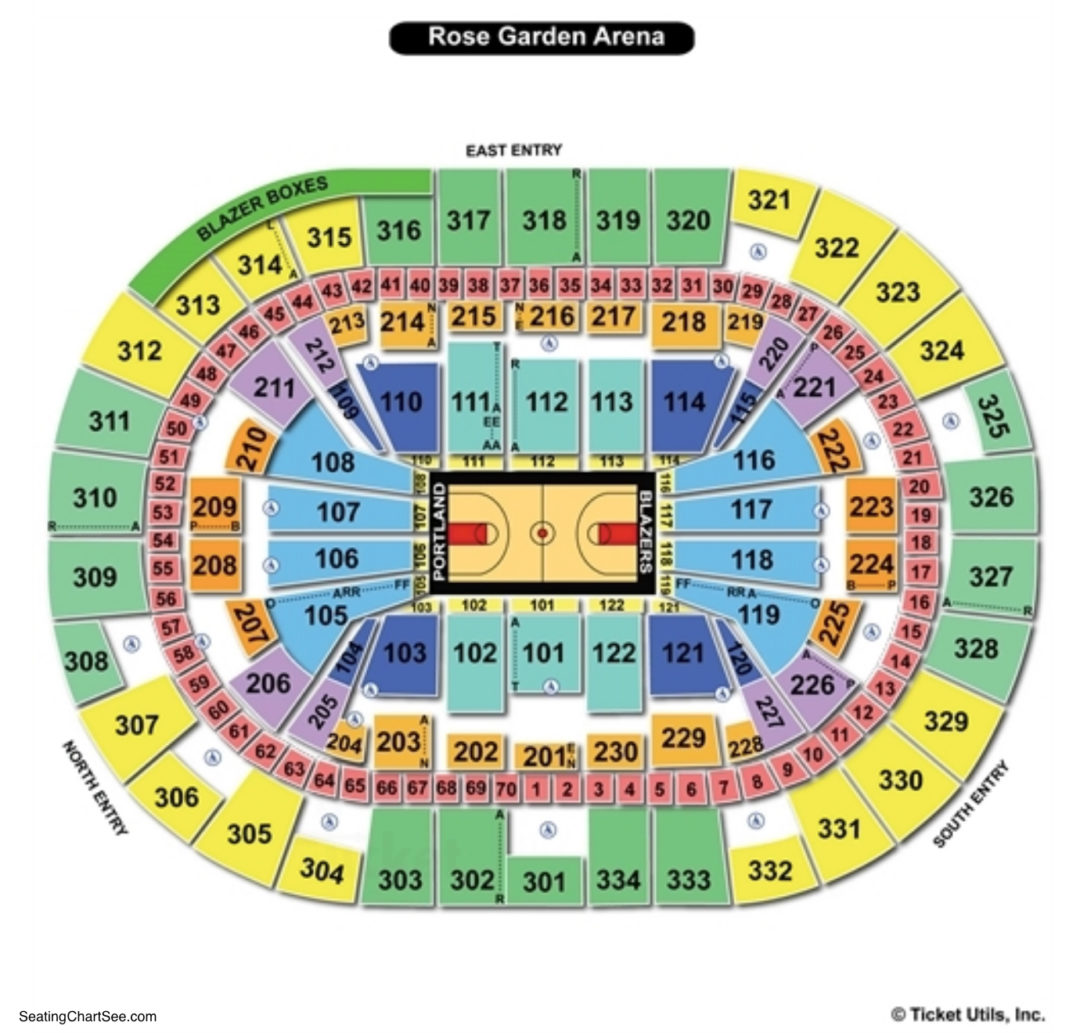 Moda Center Basketball Seating Chart.