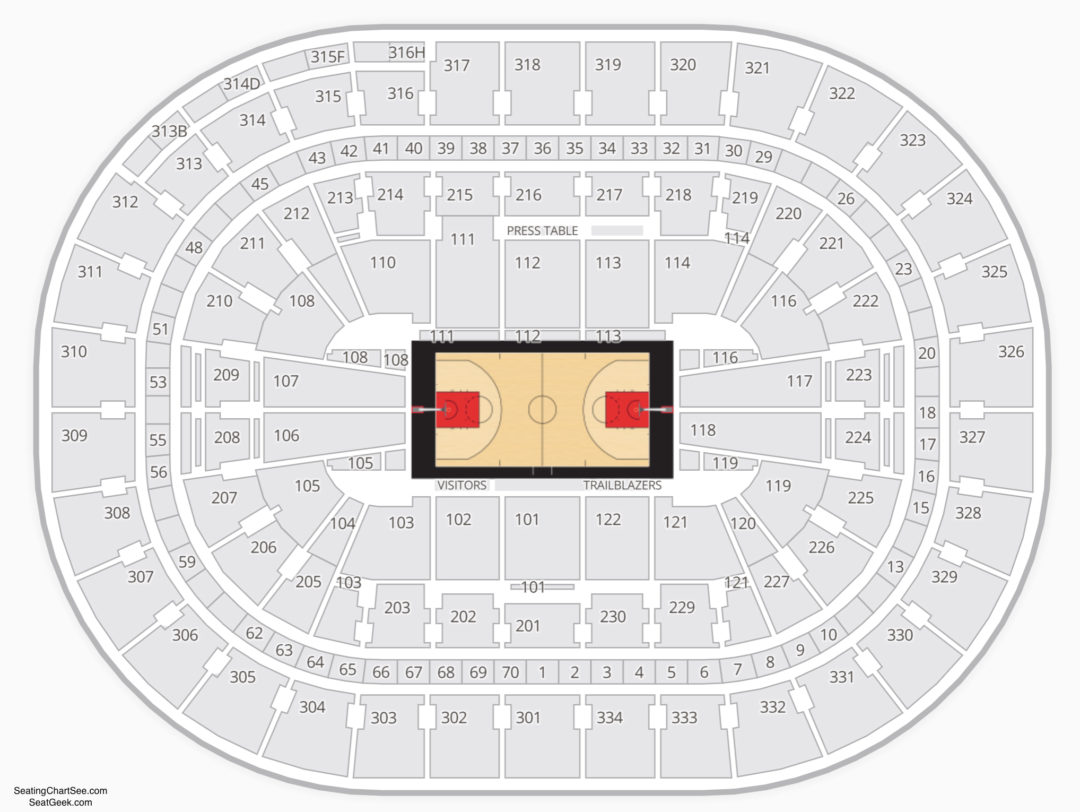 Moda Center Seating Chart Seating Charts & Tickets