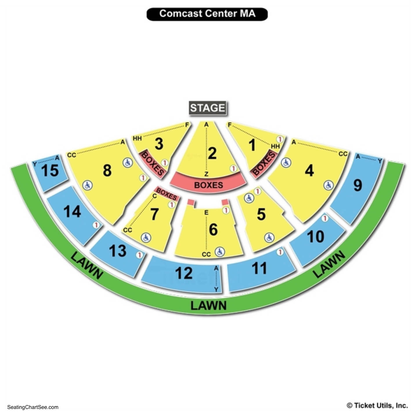 Comcast Center 3d Seating Chart Mansfield Ma - Chart Walls