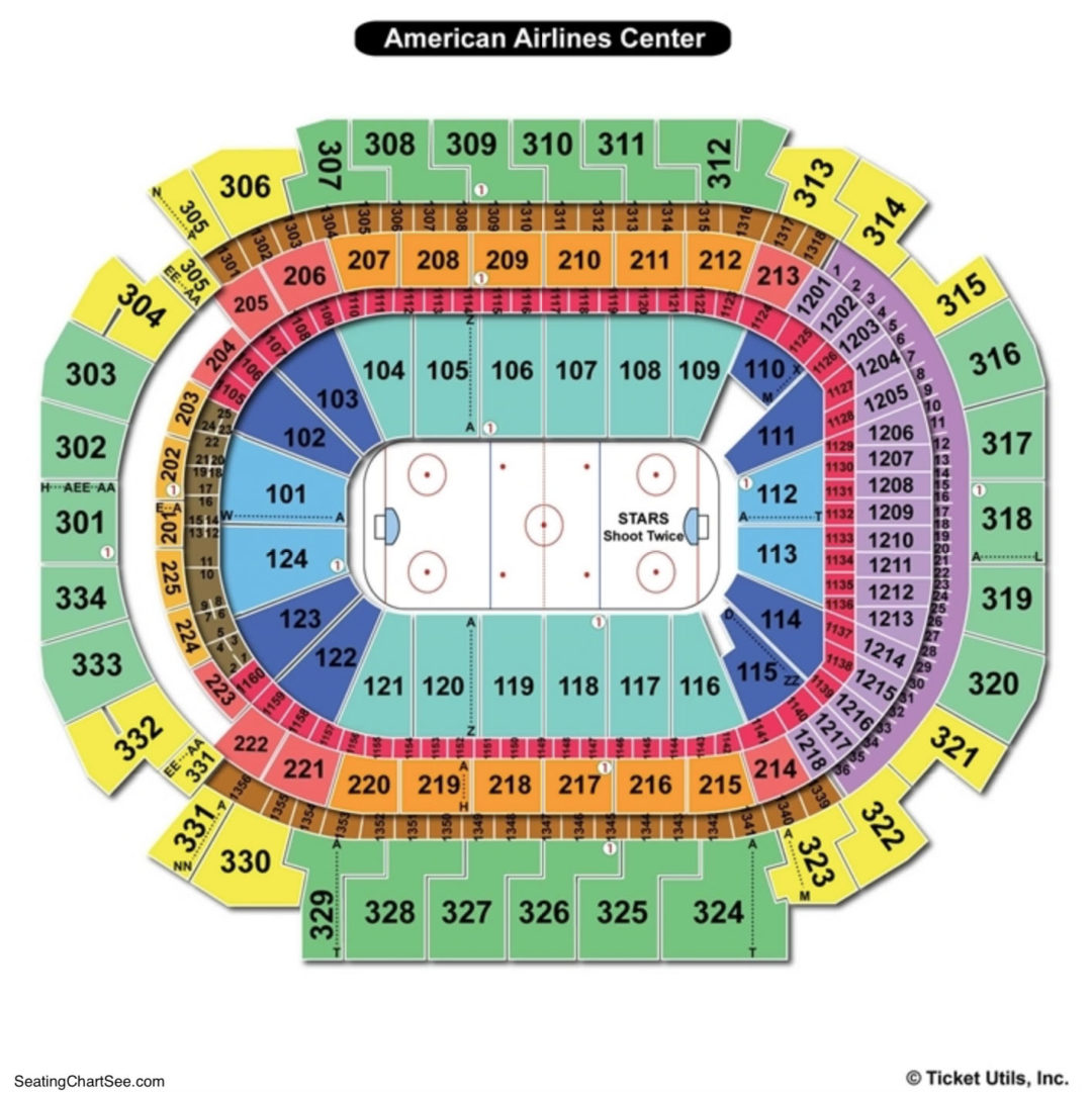 American Airlines Center Seating Chart Seating Charts Tickets