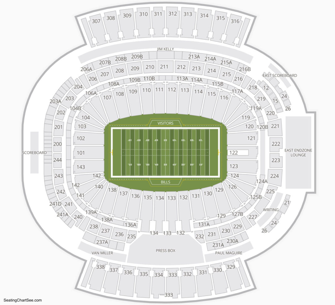 Seat number buffalo bills seating chart