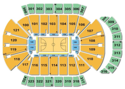 Jacksonville Veterans Memorial Arena Seating Chart Basketball