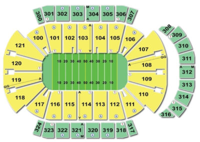 Jacksonville Veterans Memorial Arena Seating Chart Football