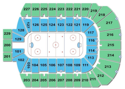 Blue Cross Arena Seating Chart Hockey