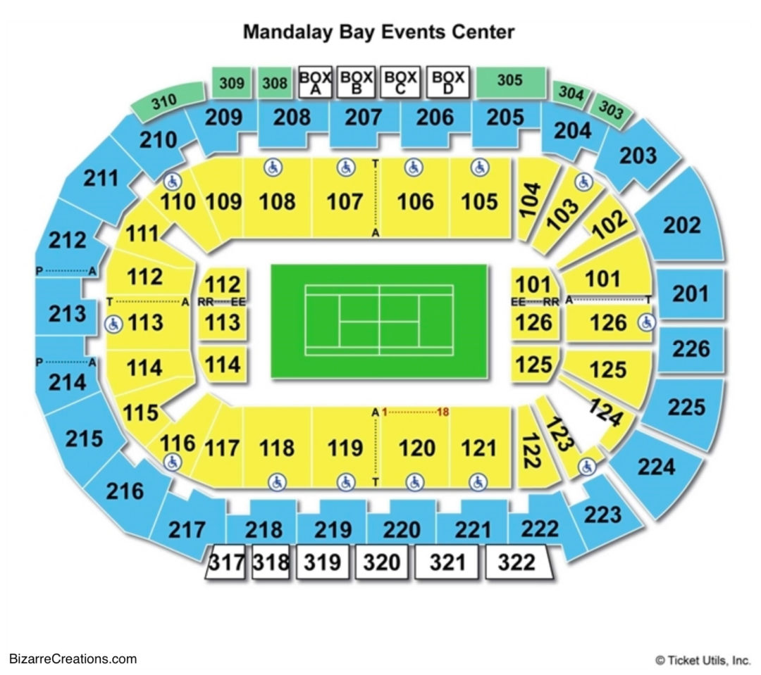 Mandalay Bay Events Center Seating Chart Seating Charts & Tickets