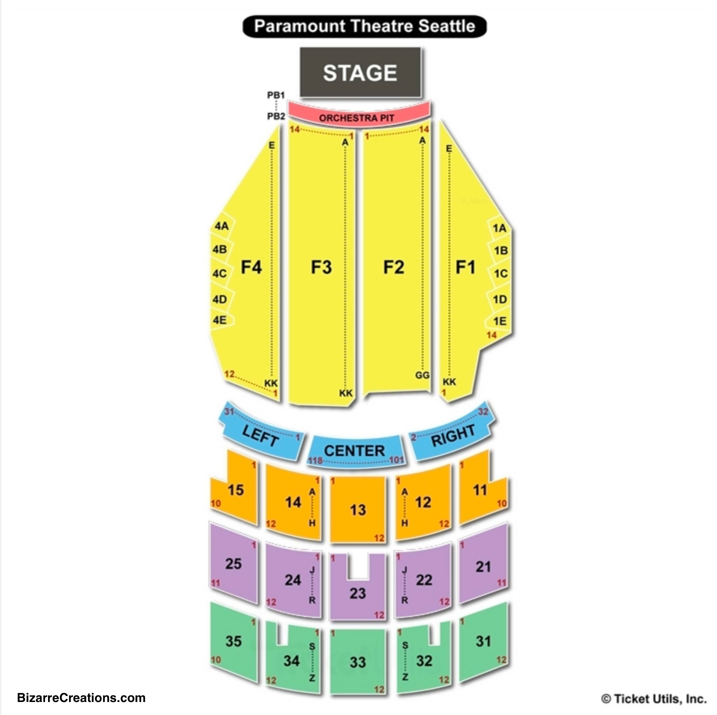 Paramount aurora seating chart