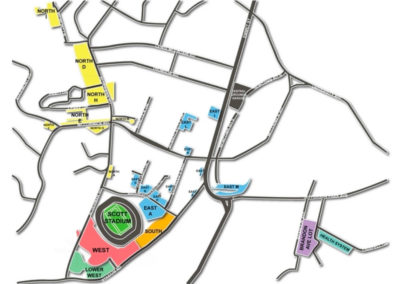 Scott Stadium Parking Lots Chart