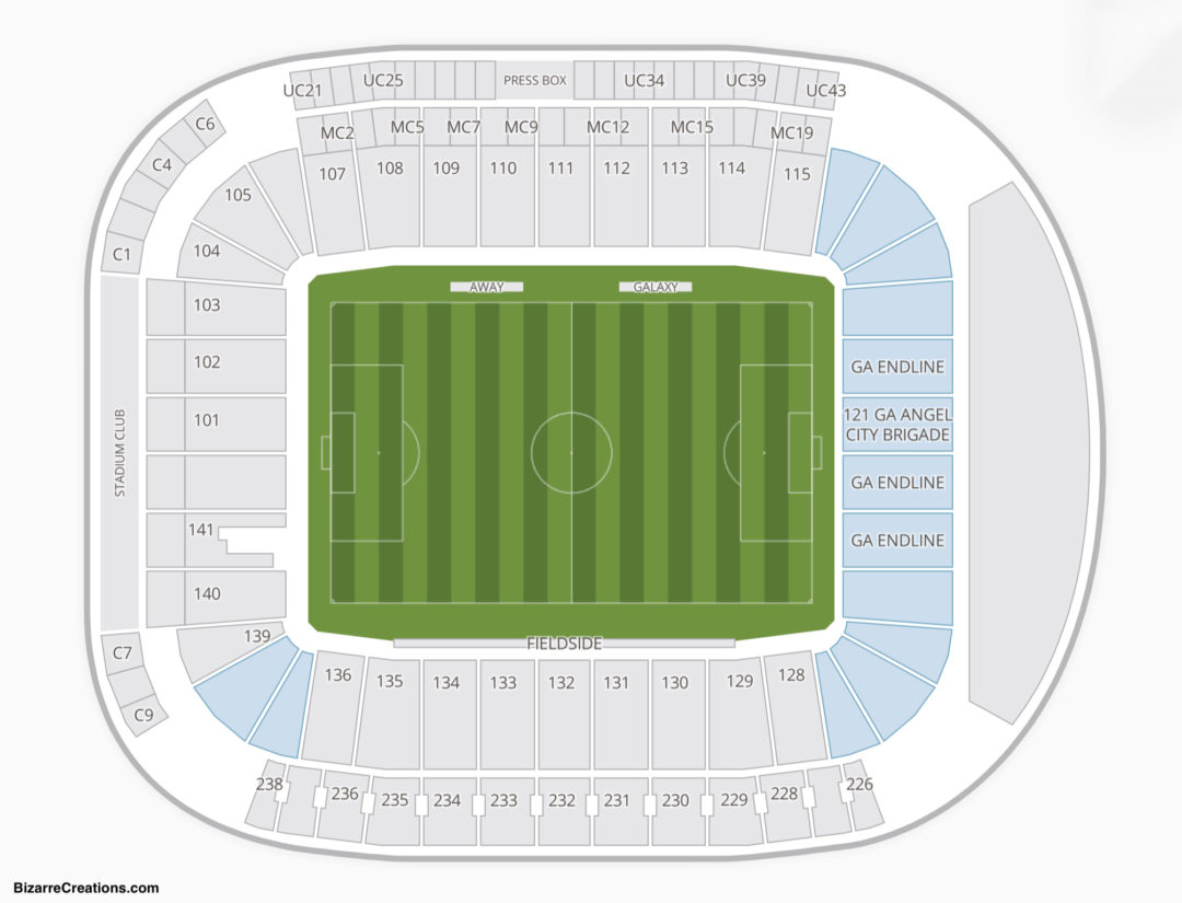 Stubhub Center Seating Chart Seating Charts And Tickets 