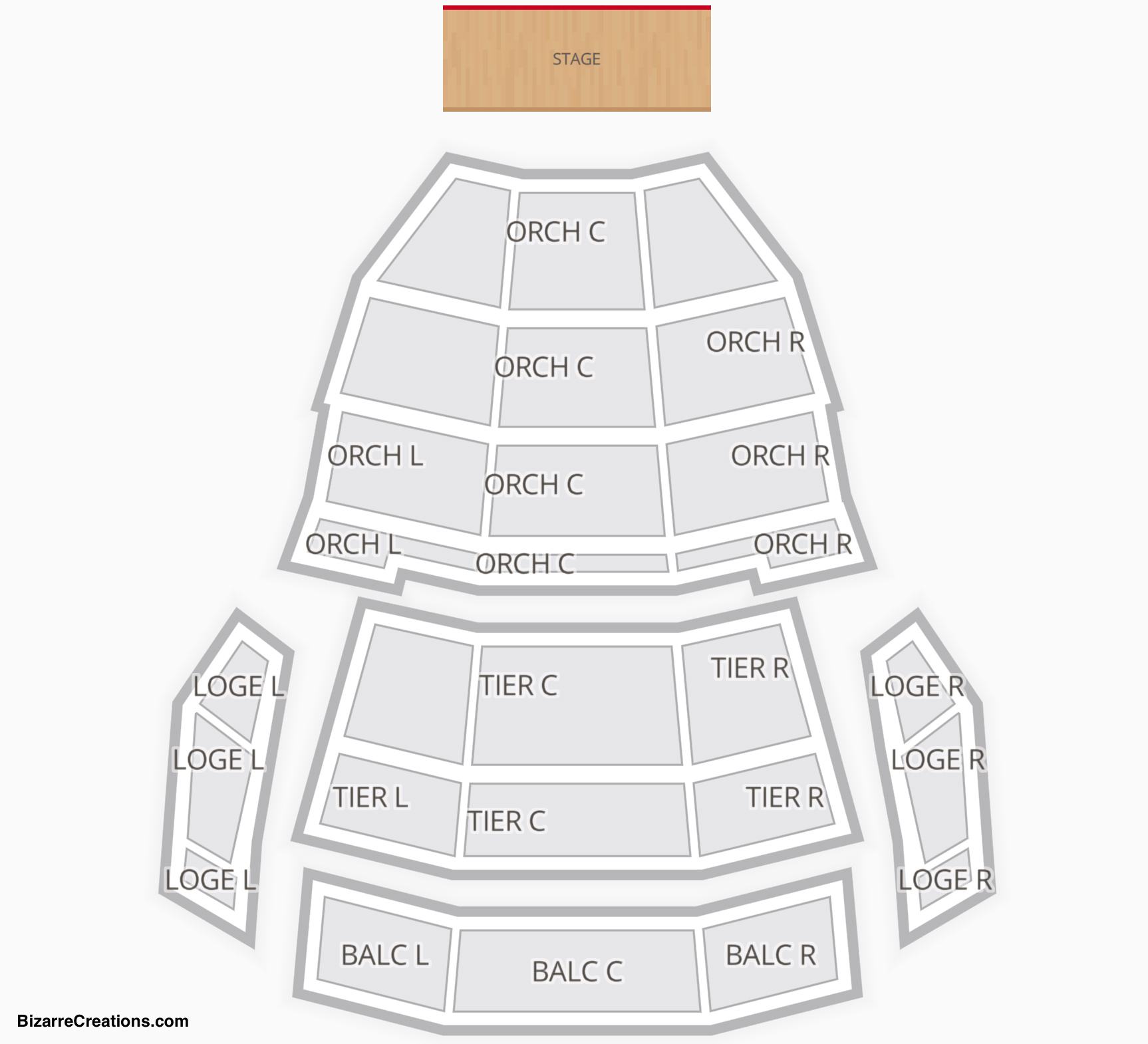Safe Performing Arts Center Seating Chart
