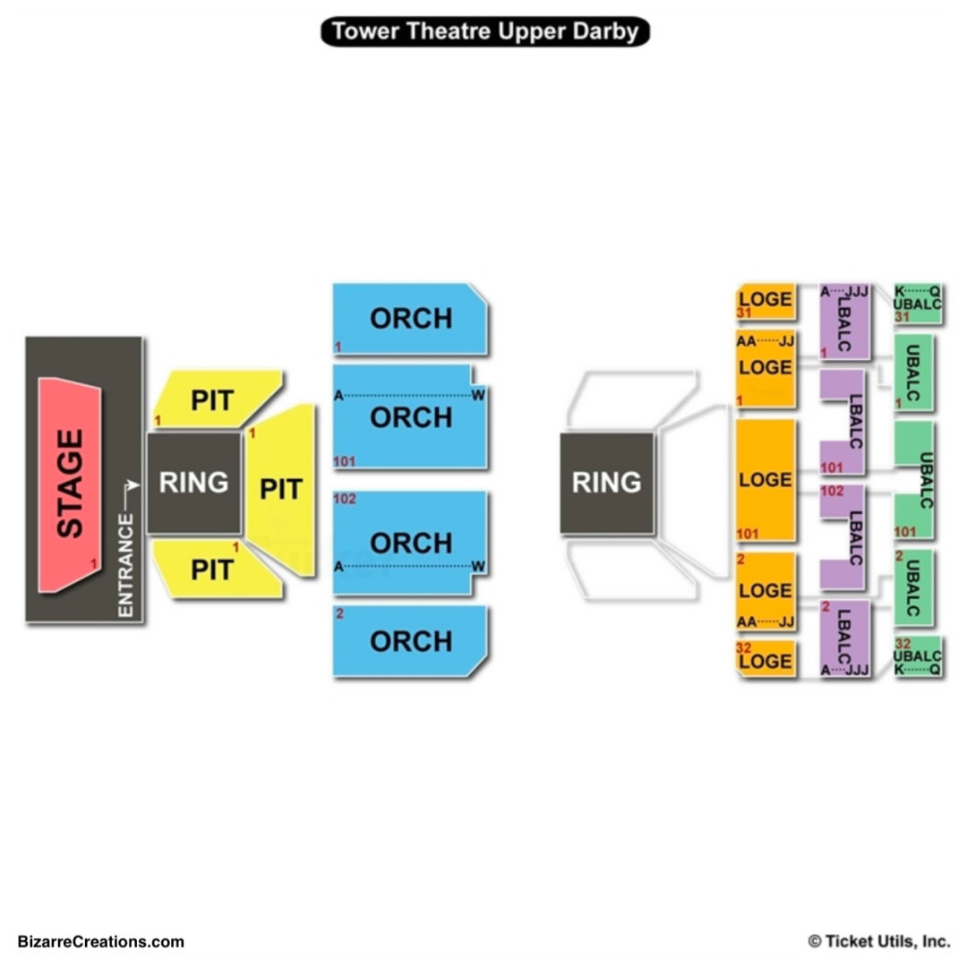 Tower Theater Seating Chart (Upper Darby) Seating Charts & Tickets