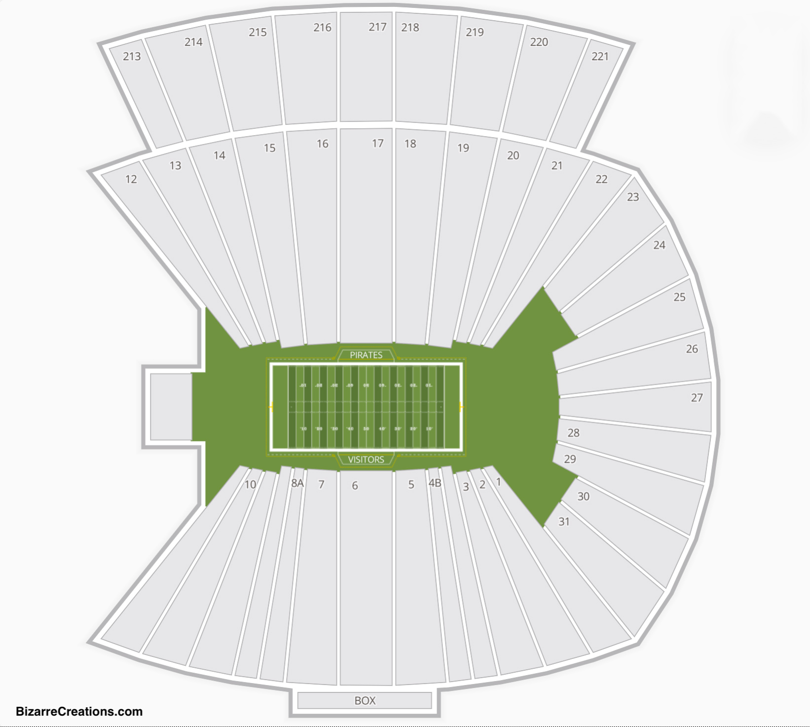 DowdyFicklen Stadium Seating Chart Seating Charts & Tickets