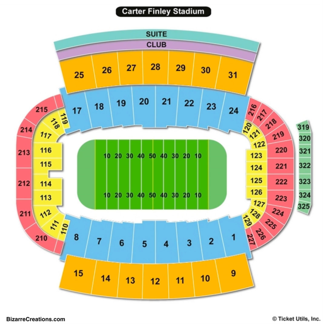 Finley Stadium Seating Chart