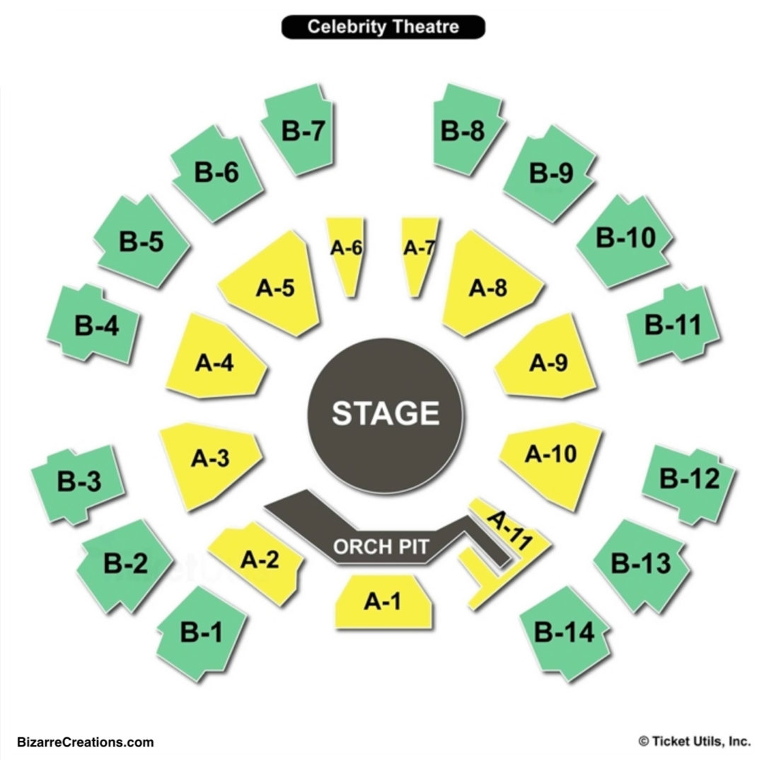 Celebrity Theatre Seating Chart Seating Charts & Tickets