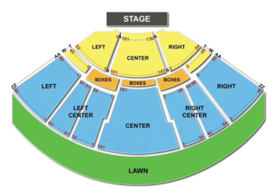 hollywood casino amphitheatre seating chart with rows
