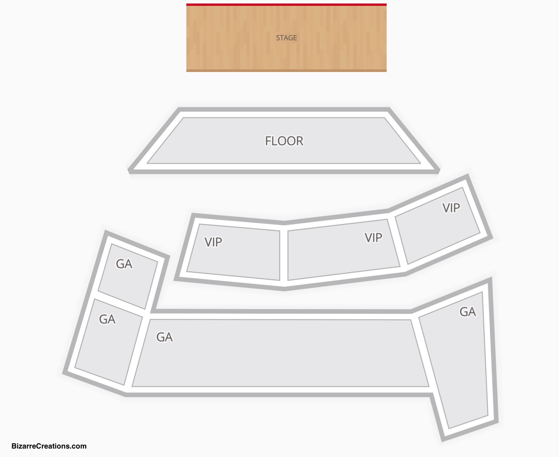 V Theater at Hollywood Resort & Casino Las Vegas Seating Chart