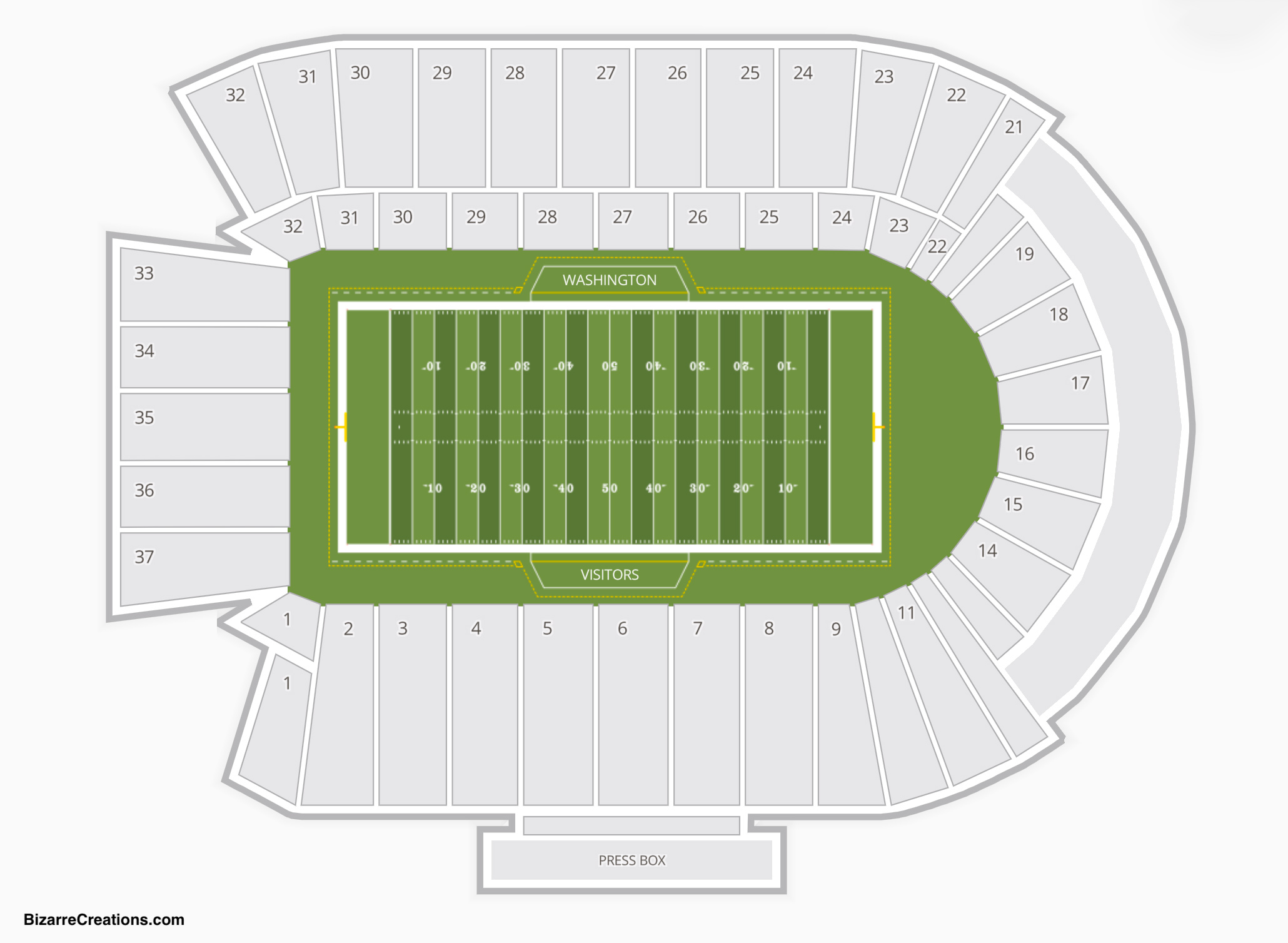 Martin Stadium Seating Chart Seating Charts & Tickets