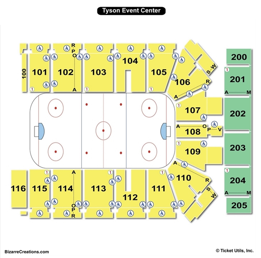 Tyson Events Center Seating Chart | Seating Charts & Tickets