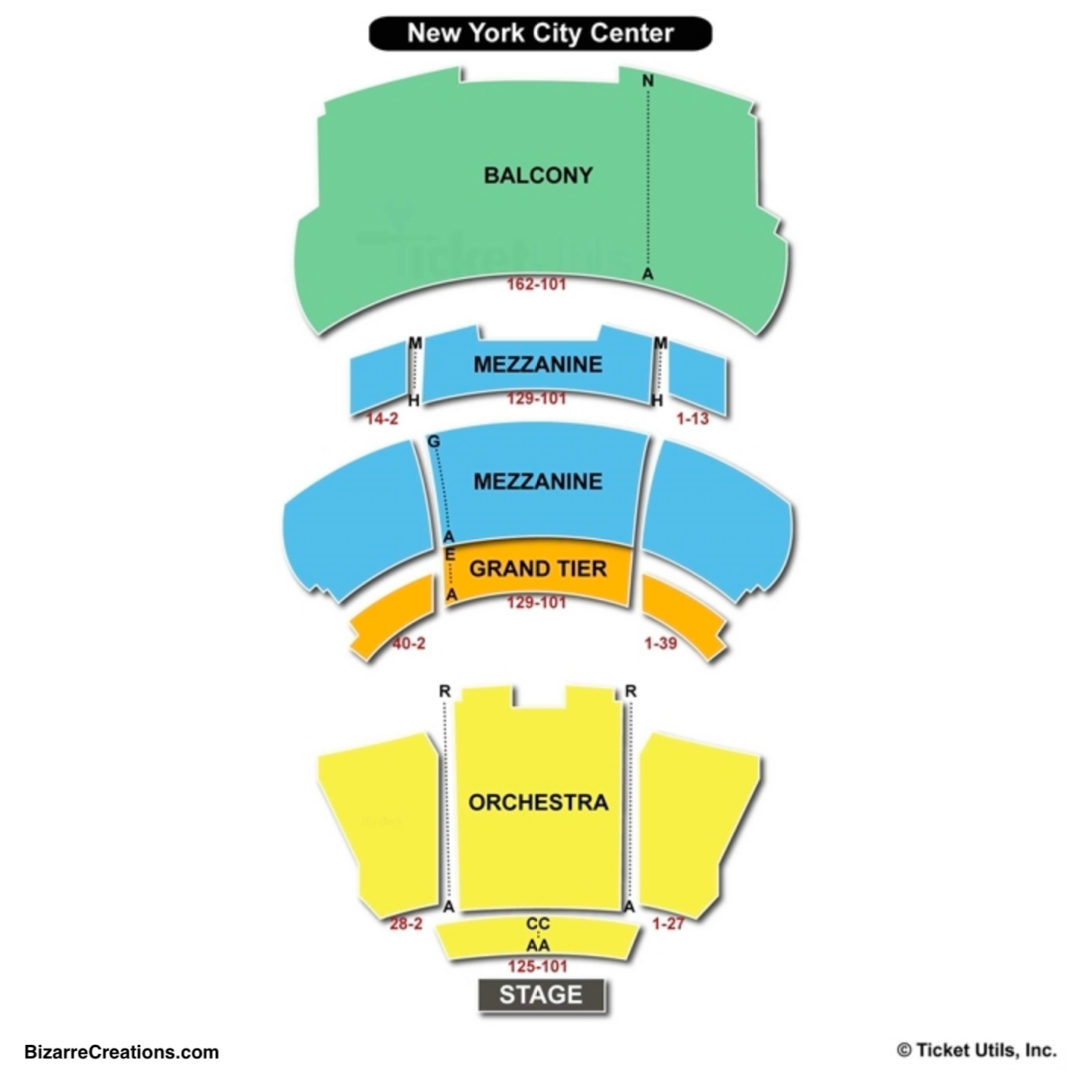 York City Center Seating Chart Seating Charts & Tickets